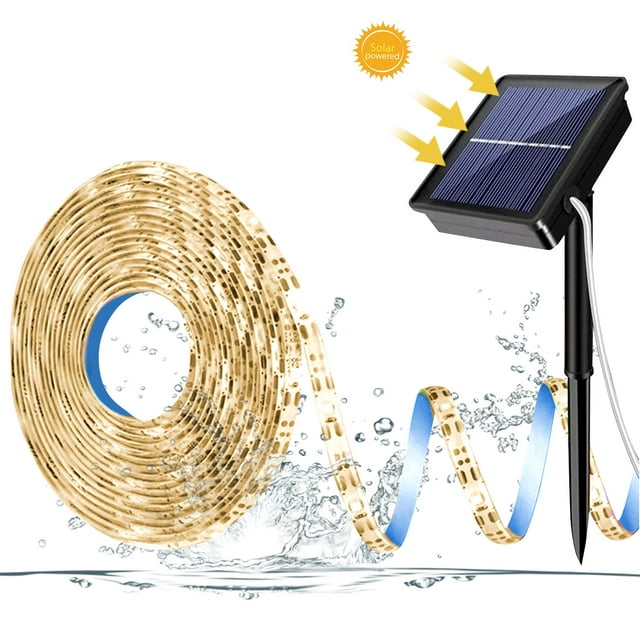 Outdoor LED Strip Lights, Solar Powered Waterproof 180LED Strip Lights