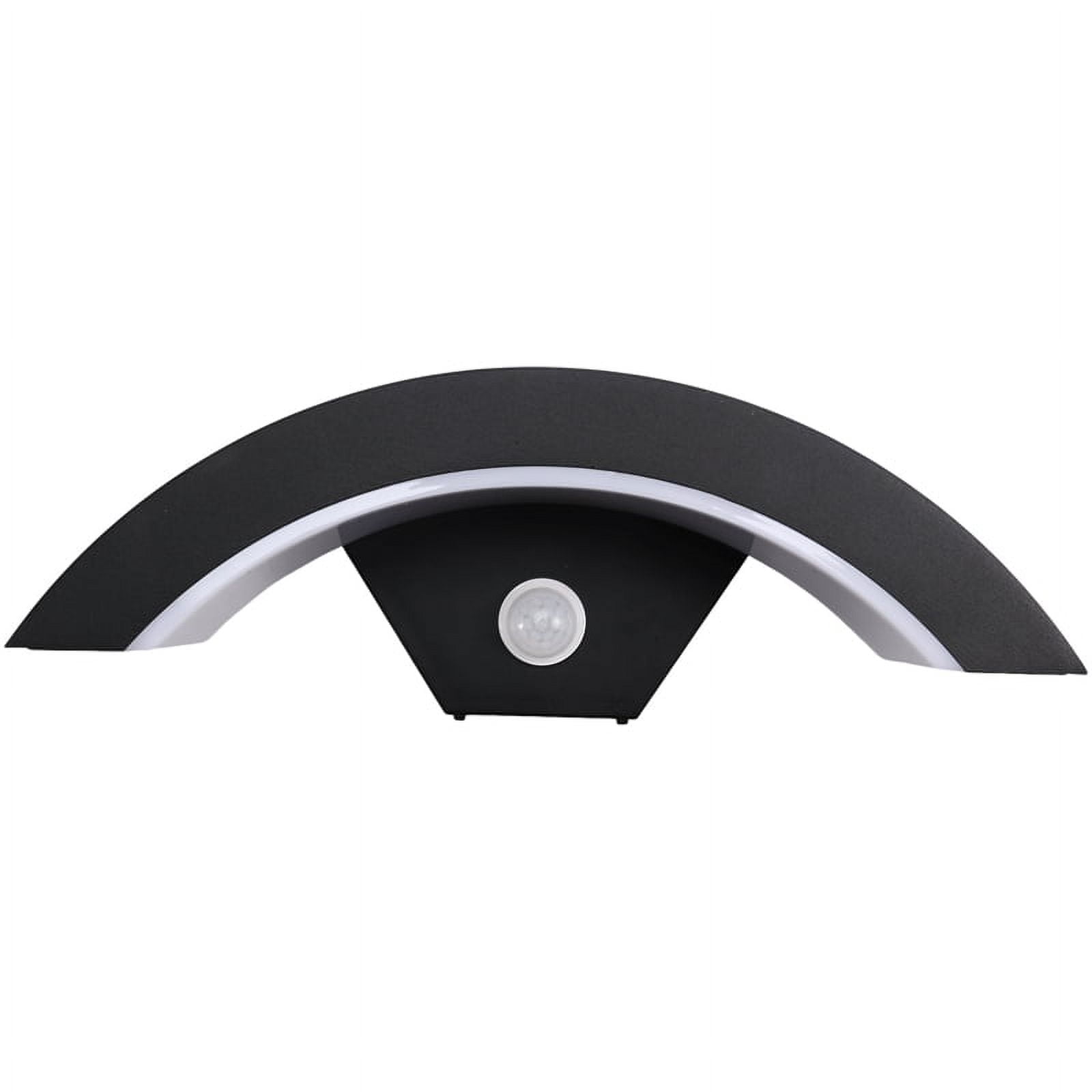 Outdoor LED Wall Light Balcony Exterior Wall Courtyard Induction Light Corridor Lighting Decorative Light Warm Light,1 * Induction Light,Black