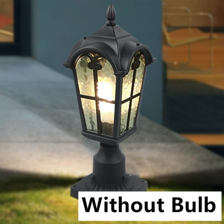 Outdoor Lamp Post Lights Waterproof Exterior Pole Lantern Lighting Fixtures for Garden Patio Yard Pathway Driveway E26 Fixture, Black