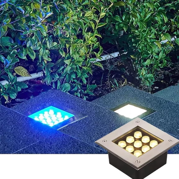 Outdoor Landscape Light Square In-Ground Lights IP66 Waterproof LED Underground Light for Yard, Path, Walkway, Deck, Step, AC85-265V(White,5W)