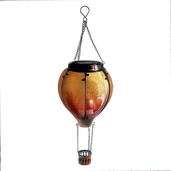 Outdoor Lanterns Hot Air Balloon Solar Lantern with Candle Holder for Outdoor Garden Decor,Hanging Solar Lights Outdoor,1 x Solar Lantern Outdoor Lights