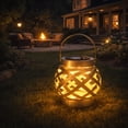 thumbnail image 1 of Outdoor Lanterns, Solar Wind Lanterns,Galvanized Wind Lanterns，Solar Woven Lantern,Stylish Outdoor Decor with Ambient Lighting for Patio, Garden & Yard 1PC, 1 of 9
