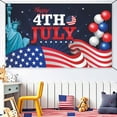 thumbnail image 1 of Outdoor Large 4th Of July Decorations Falg Outdoor Memorial Day Independence Day Flag 71x44 Inch Flag Day Yard Sign Bunting Background For Photography Party Supplies Clearance Under 10$!, 1 of 9
