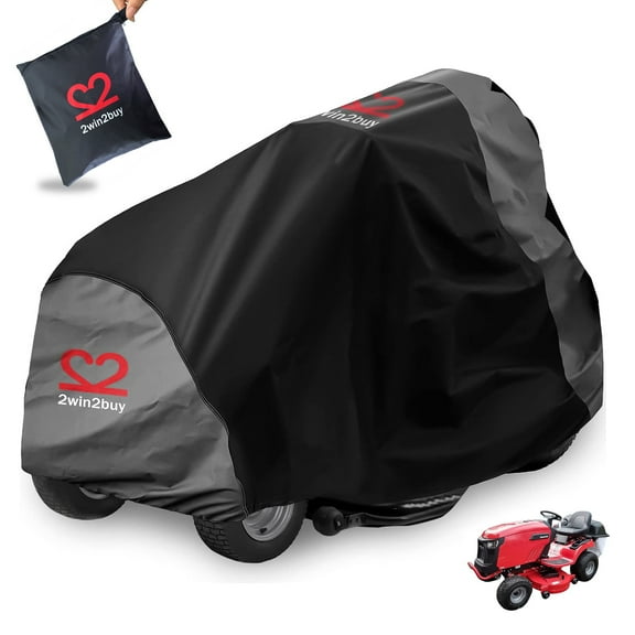 Outdoor Lawn Mower Cover, UV Protection 420D Poyester Oxford Waterproof Tractor Cover with Air Vents & Storage Bag(72"Lx45"Wx47"H)