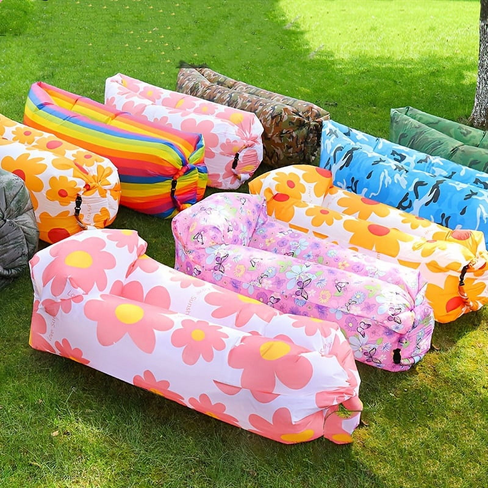 Outdoor Lazy Inflatable Sofa For Nap Beach Chair Portable Air Mattress For Picnic Camping Inflatable Mattress Air Bed For Music Festival Walmart