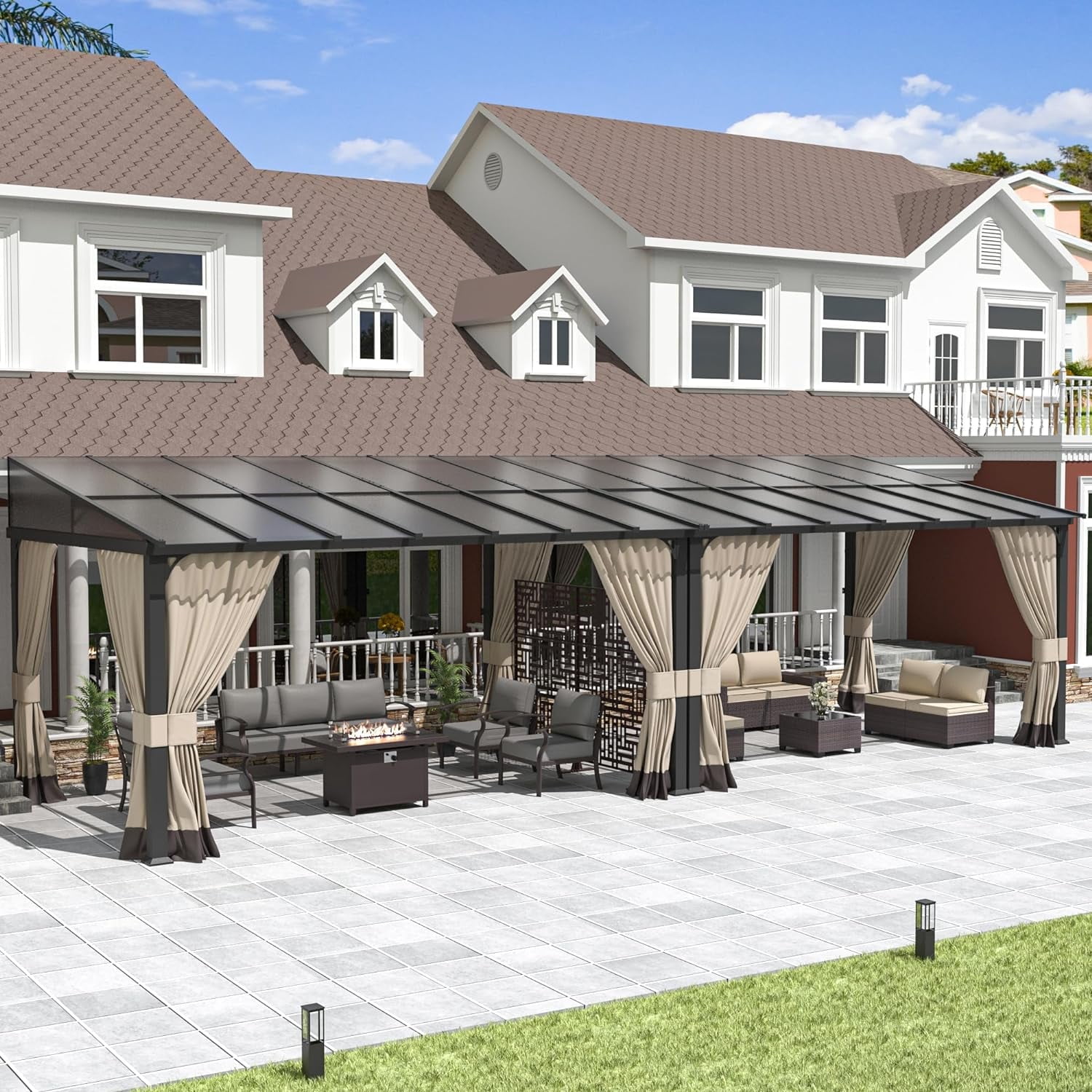 Kullavik Lean to Gazebo 336x108 in, UV Resistant