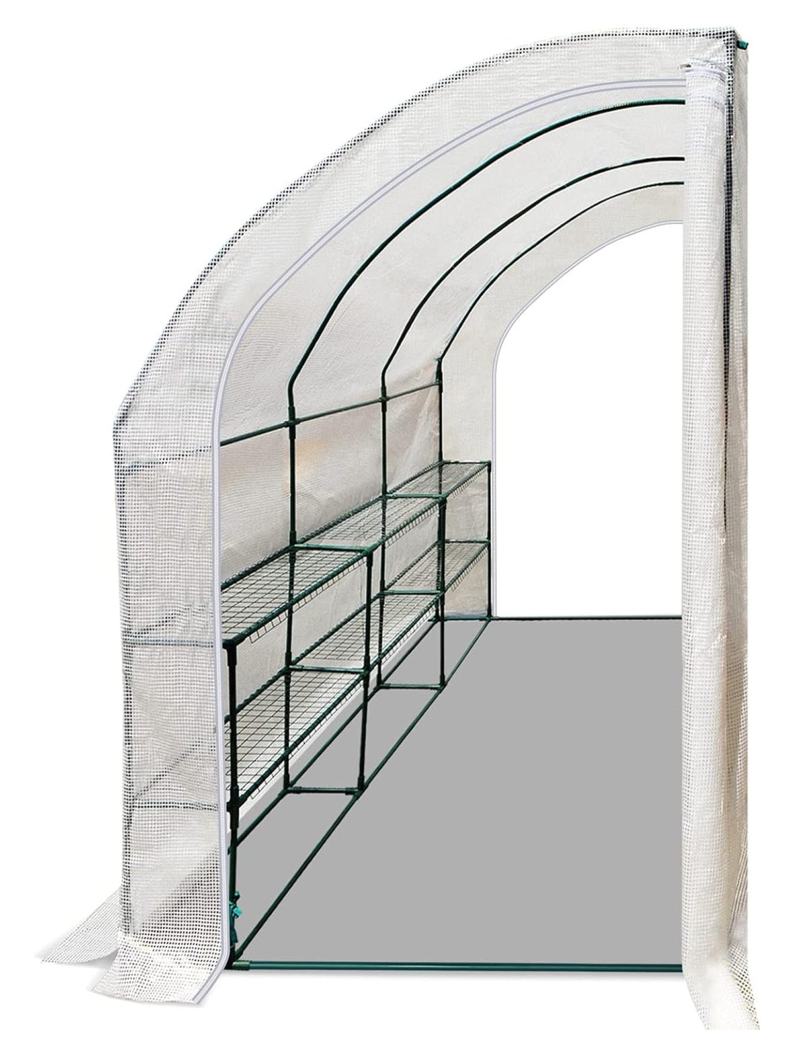 Outdoor Lean to Walk-in Outdoor Large Walk-in Wall Greenhouse Portable ...