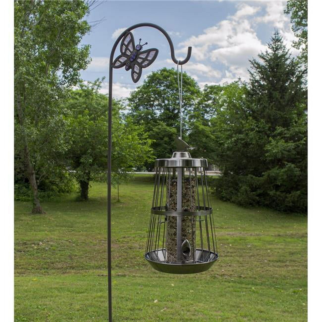 Outdoor Leisure Products  Deluxe Bird Feeder - Nickel