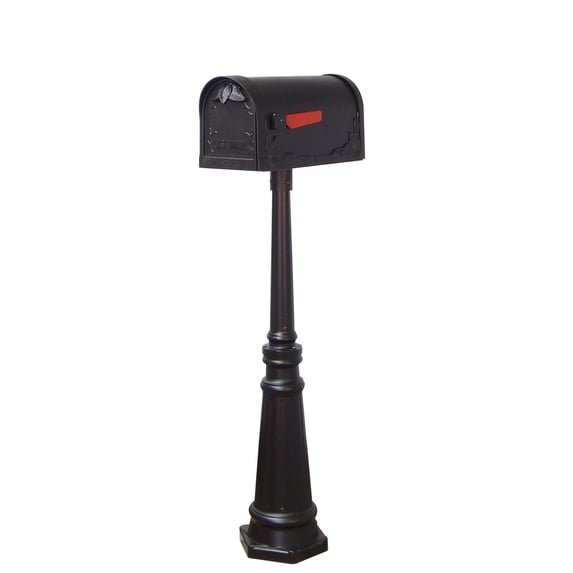 Outdoor Letter Holder Floral Curbside Mailbox, Locking Insert and Tacoma Mailbox Post