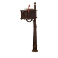 thumbnail image 1 of Outdoor Letter Holder Kingston Curbside Mailbox with Ashland Mailbox Post Unit - Copper, 1 of 7
