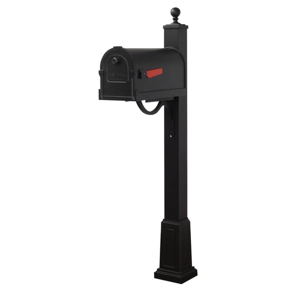 Outdoor Letter Holder Savannah Curbside Mailbox and Springfield Mailbox Post with Base