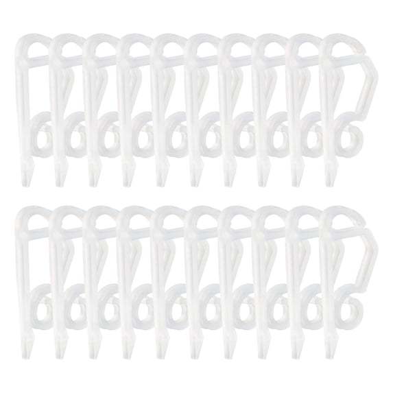 Outdoor Light Clips, Oimcto High-Quality Rigid Plastic, Weather-Resistant & Anti-Ultraviolet, Won'T Deform in Rain/Wind, No Tools Required, Secure Grip on Gutters & Eaves, 20 Pcs