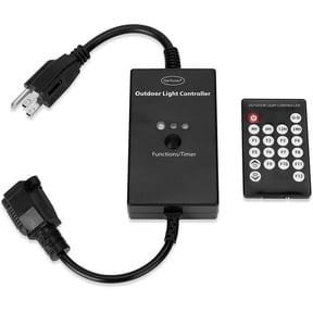 Outdoor Light Controller for Patio Lights, Yard Lights, Holiday Lights, Party Lights, and Wrapped Tree Lights