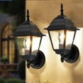 thumbnail image 1 of ASHOP Black Outdoor Wall Mounted Lanterns, Rustproof Exterior Sconces for Porch, Garage, Front Door, 2 Pack, 1 of 7