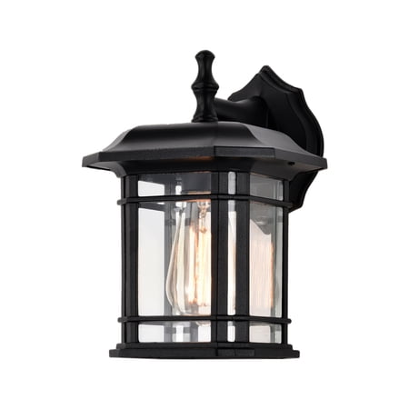 Outdoor Light Fixtures Wall Sconce for Patio Porch Exterior (Matte Black)