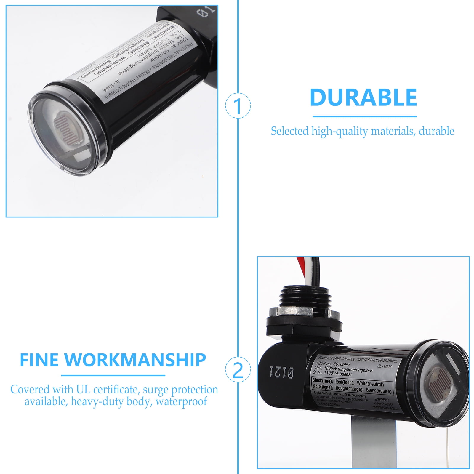 Outdoor Light Photocell Sensor Switch Auto Lighting Control LED Light