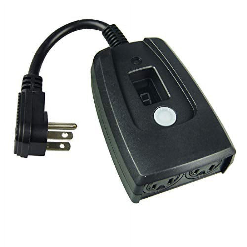 Outdoor Light Timer Outlet Waterproof, Christmas Lights Timer Outlet