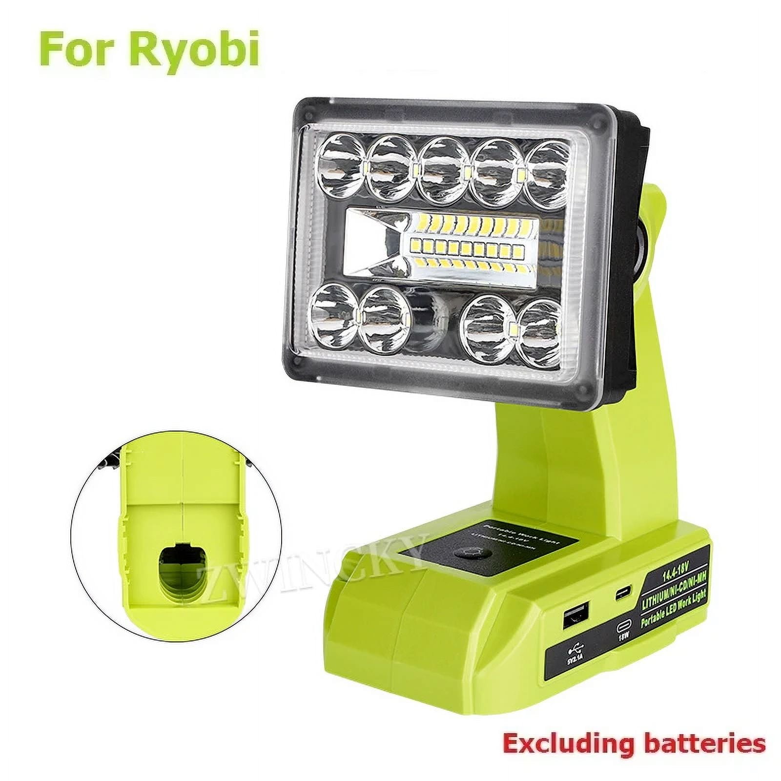 Outdoor Lighting 9W 1000LM Lamp For Makita/Milwaukee/Dewalt/Bosch/Black&Decker/Craftsman/Ryobi 18-20V Lithium Battery Flashlight