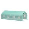 thumbnail image 1 of Outdoor Lighting Outsunny 20' x 10' x 7' Outdoor Walk-in Greenhouse, Tunnel Green House with Roll-up Windows, Zippered Door, PE Cover, Heavy Duty Steel Frame, Green,Outdoor Wall Lights, 1 of 5