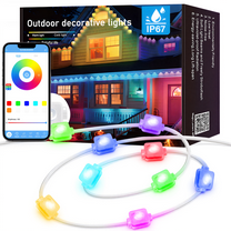 Permanent Outdoor Lights, 100 FT RGB Outdoor Waterproof Lights for Roof Garden Valentines Day Decorations