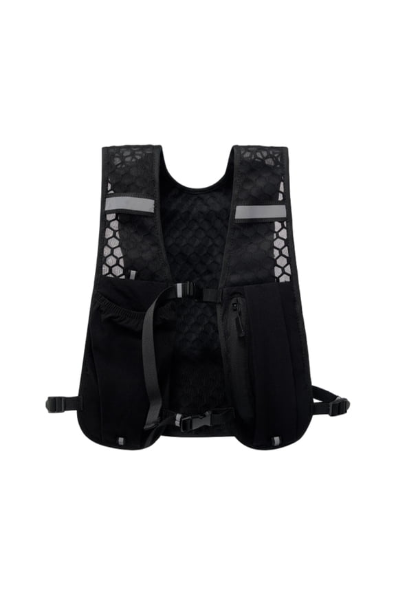Outdoor Lightweight Hydration Vest Breathable Running Vest Bag Waterproof Nylon Cycling Backpack Camping Sports Backpack (Black)