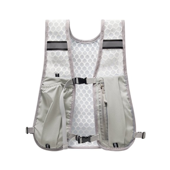 Outdoor Lightweight Hydration Vest Breathable Running Vest Bag Waterproof Nylon Cycling Backpack Camping Sports Backpack (Grey)