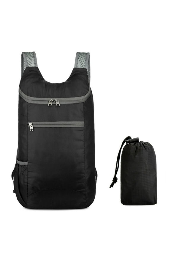 Outdoor Lightweight Sports Backpack | Foldable Polyester Travel Daypack | Compact Shoulder Bag | Water-Resistant | 75g Ultra Light | Ergonomic Adjustable Straps | 1 Pack | Storage Bag