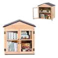 thumbnail image 1 of Outdoor Literature Exchange Box 20x14x19in, DIY Wooden Book Storage Cabinet, Free Library Kit for Community Book Sharing, 1 of 9