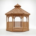 thumbnail image 1 of Outdoor Living Today 10' x 10' Hardtop Gazebo, Western Red Cedar, Octagon, Permanent, 1 of 9