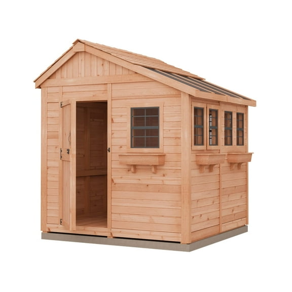 Outdoor Living Today 8x8 Western Red Cedar Sunshed Shed with Cedar Roof