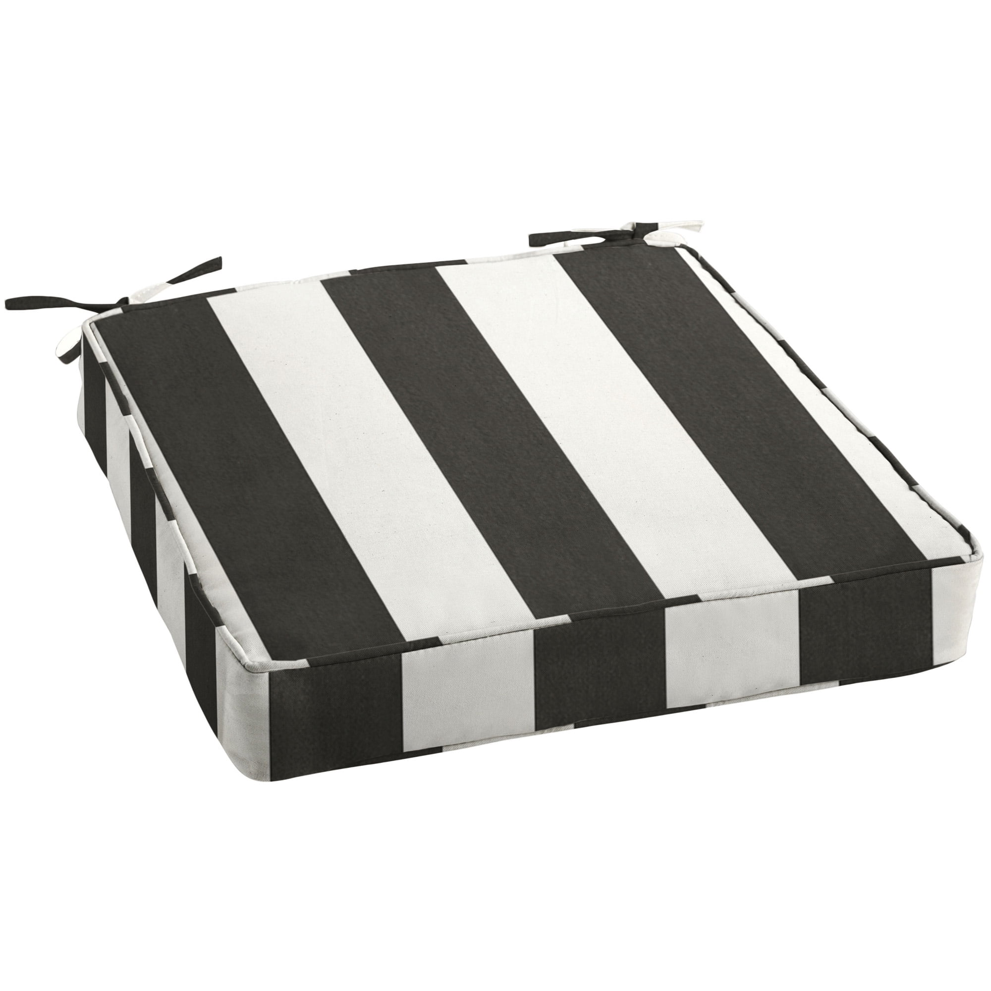 Outdoor Living and Style 19" Cabana Black and White Classic Stripes