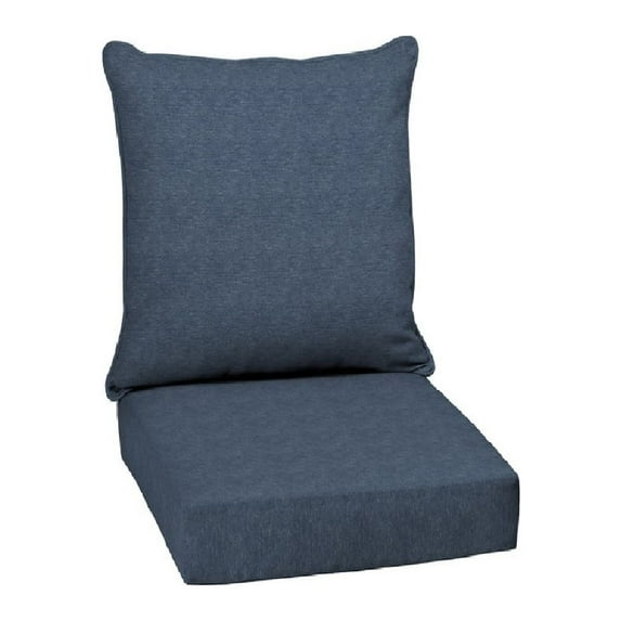 Outdoor Living and Style 23.5" Denim Blue Sunbrella Deep Seating Pillow and Chair Cushion