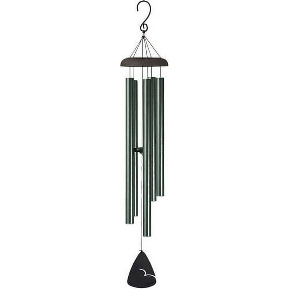 Outdoor Living and Style 44" Forest Green Speckle Outdoor Patio Garden Wind Chime