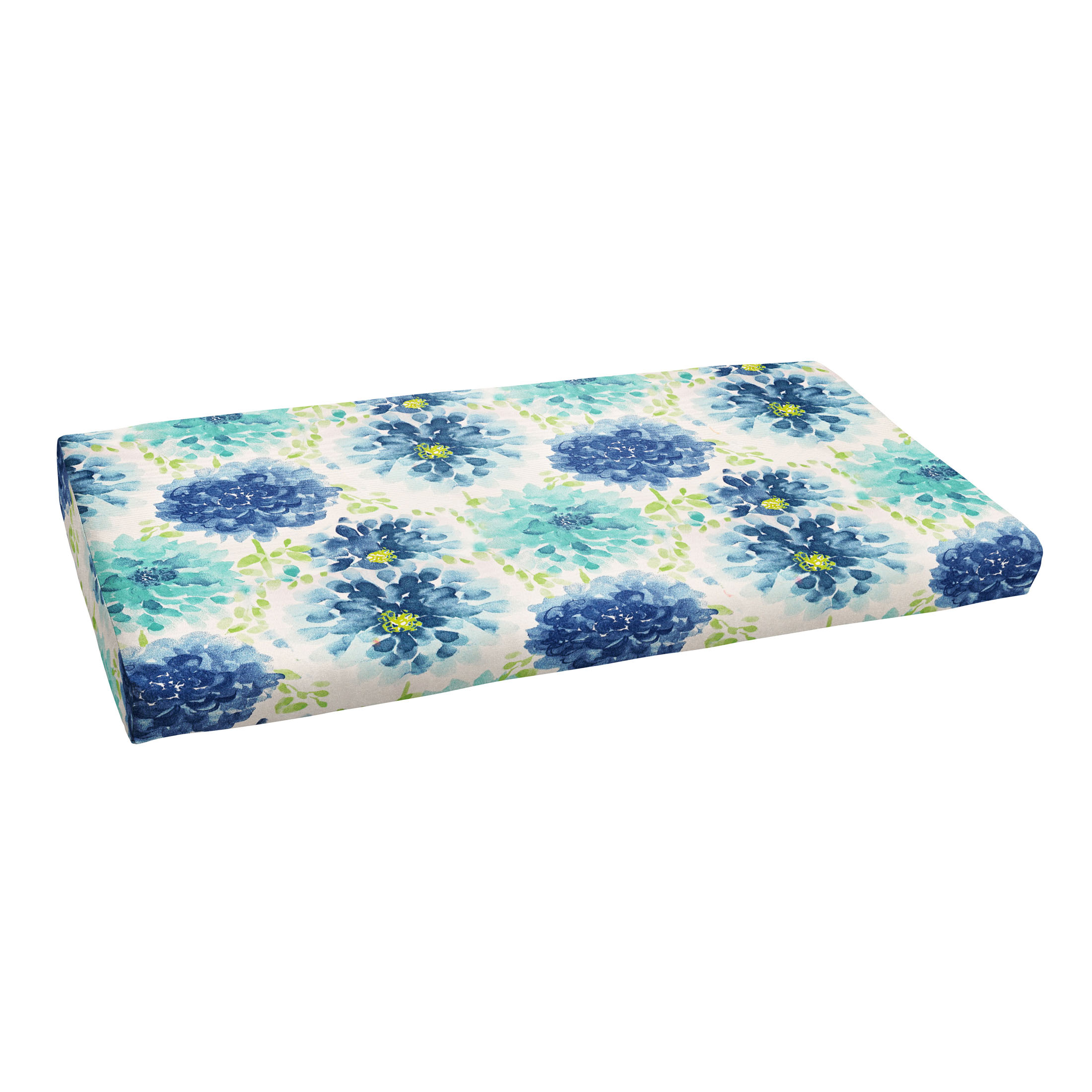 Outdoor Living and Style Gardenia Seaglass Floral Rectangular Outdoor ...