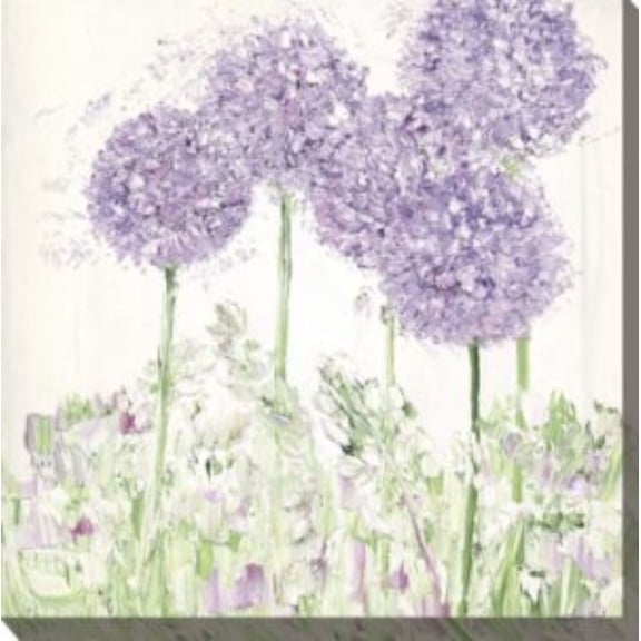 Outdoor Living and Style Green and Blue Sweet Simplicity Outdoor Canvas Square Wall Art Decor 24" x