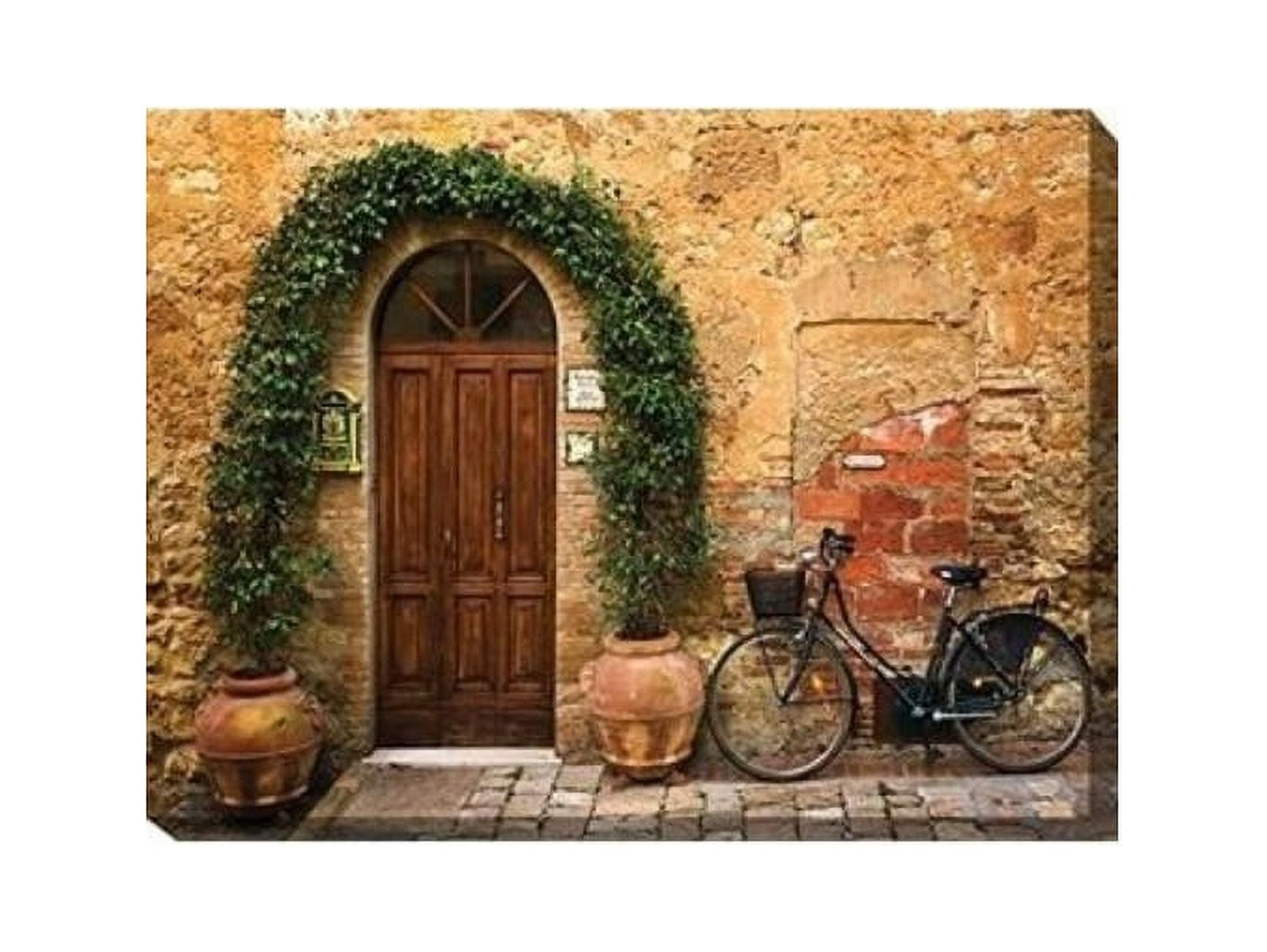 Green and Brown Bicletta Outdoor Canvas Wall Art 30" x 40"