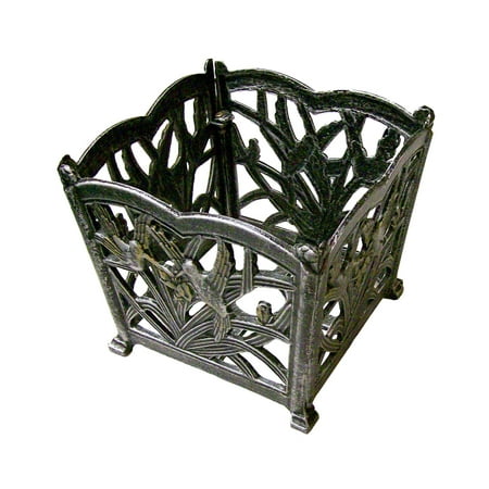 Outdoor Living and Style Hummingbird Flower Pot Weathered Planter - 8" - Bronze Finish
