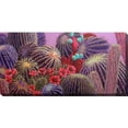 thumbnail image 1 of Outdoor Living and Style Purple and Red Evening Cactus Outdoor Canvas Rectangular Wall Art Decor 24", 1 of 2