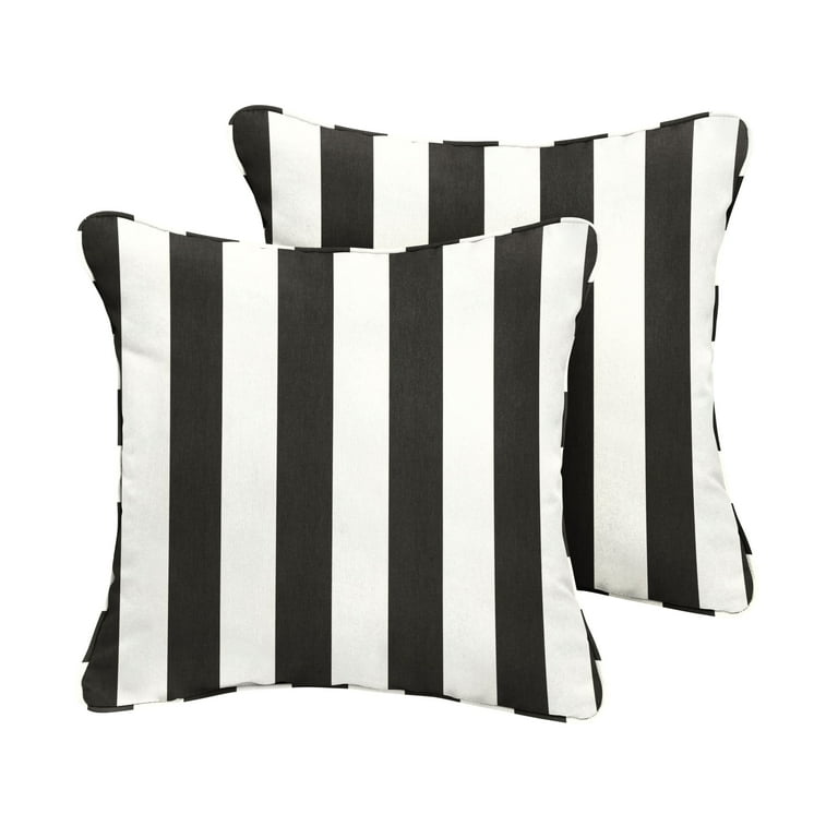 Black and white sunbrella sale pillows