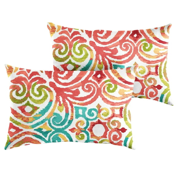 Set of 2 Multi Indoor and Outdoor Pillow, 20"