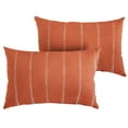 thumbnail image 1 of Set of 2 Orange Dotted Stripes Indoor and Outdoor Pillow, 20", 1 of 2