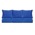 thumbnail image 1 of Outdoor Living and Style Set of 6 Sapphire Blue Sunbrella Indoor and Outdoor Deep Seating Sofa, 1 of 1