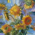 thumbnail image 1 of Outdoor Living and Style Vibrantly Colored Sunflower Modern Outdoor Canvas Square Wall Art Decor 24", 1 of 2