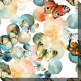 thumbnail image 1 of Outdoor Living and Style White and Blue Butterfly Bubble Outdoor Canvas Square Wall Art Decor 24" x, 1 of 3