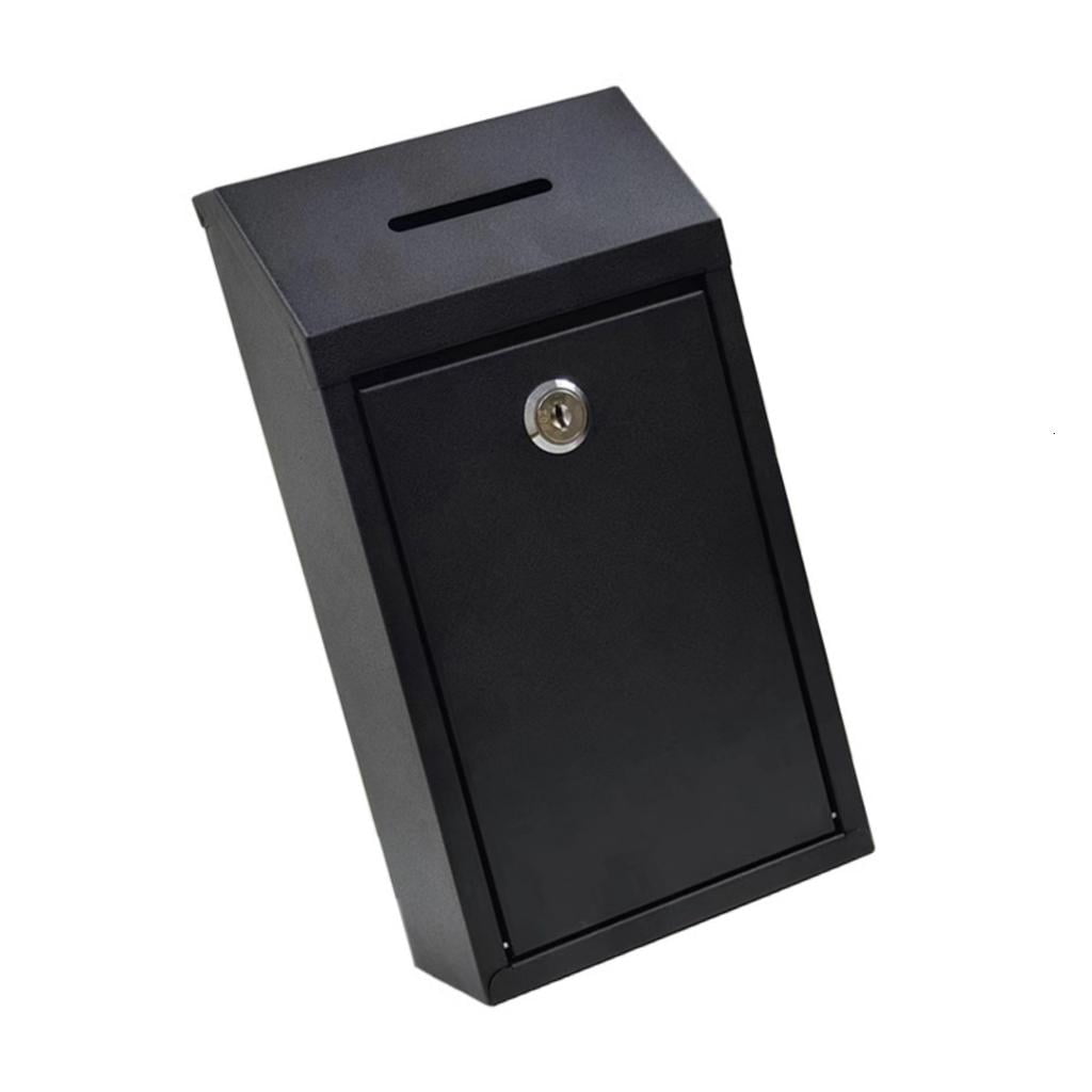 Outdoor Locked Mailbox Rainproof Wall School Mail Thickened Steel Security Mailbox for Donation Suggestion