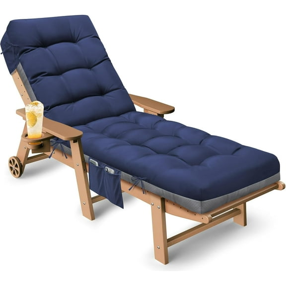 Outdoor Lounge Chair Cushion,  Replacement Chaise Lounge Cushions for Outdoor Furniture Thickened Non-Slip Patio Pool Lounge Chair Cushions