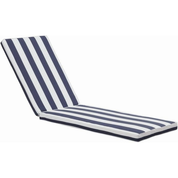 Outdoor Lounge Chair Cushion Replacement Patio Funiture Seat Cushion Chaise Lounge Cushion (Blue Striped)