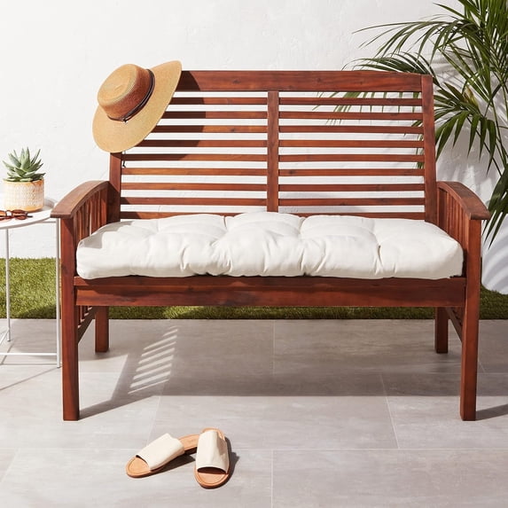 Outdoor Loveseat Cushion Cream