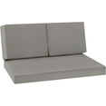 thumbnail image 1 of Outdoor Loveseat Cushion Set 46 x 26 Inch Waterproof & 3-Year Fade Resistant Patio Furniture Cushions with Removable Cover, Ties and Hidden Zipper for Sofa Bench Couch Pads Set of 3, Gray, 1 of 9