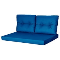Outdoor Loveseat Cushion Set, 46 x 26, Waterproof Fade Resistant Outdoor Couch Cushions, Patio Chair Cushions, Deep Seat and Backrest Cushion Set for Bench, Sofa and Swing, Dark Blue
